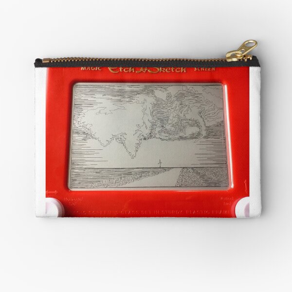 Double Tornado Etch A Sketch Zipper Pouch