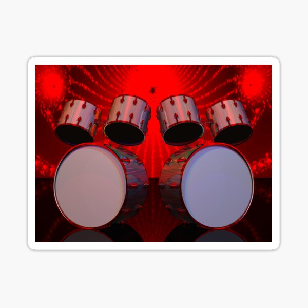 Drums: POV RAY CGI! Sticker