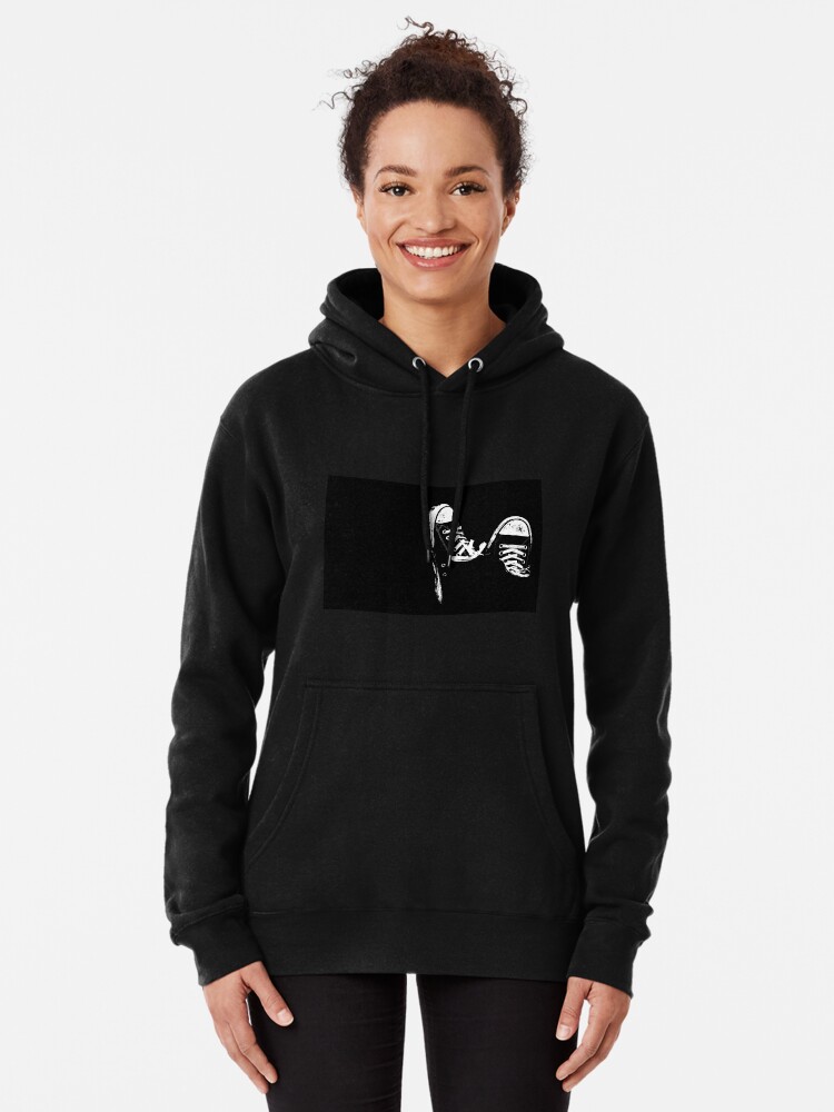 Black converse hoodie discount womens