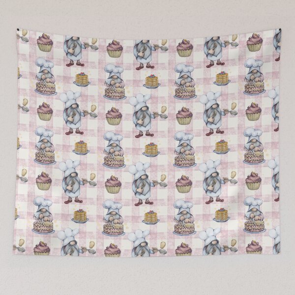 Item preview, Vintage Gnome Baking Candy Seamless Pattern designed and sold by delikedesign.