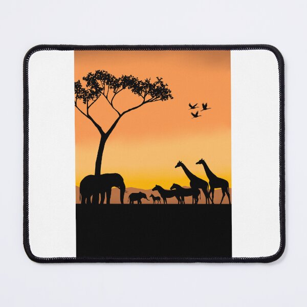 Item preview,  animales africanos y puesta de sol designed and sold by Jumty13.