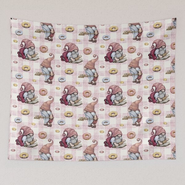 Item preview, Vintage Gnome Baking Candy Seamless Pattern designed and sold by delikedesign.