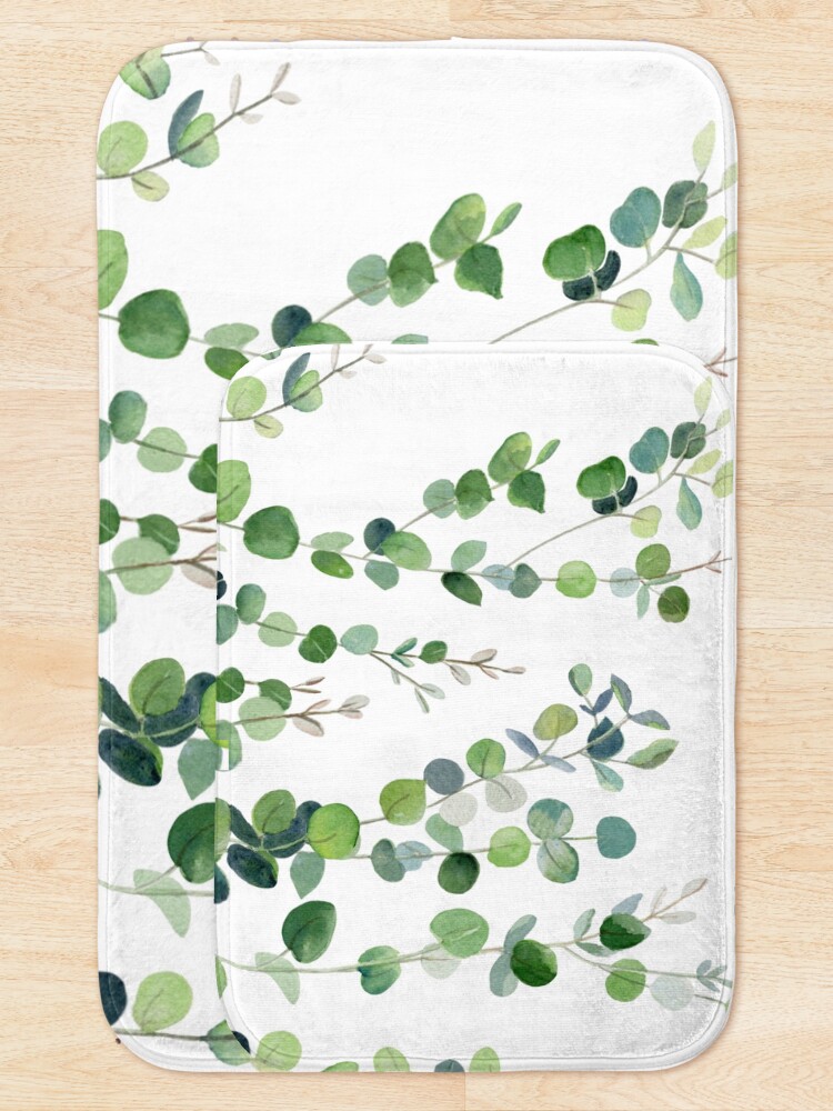 Alternate view of Eucalyptus Watercolor 4 Bath Mat