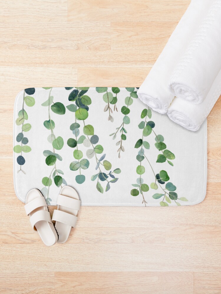 Alternate view of Eucalyptus Watercolor 4 Bath Mat