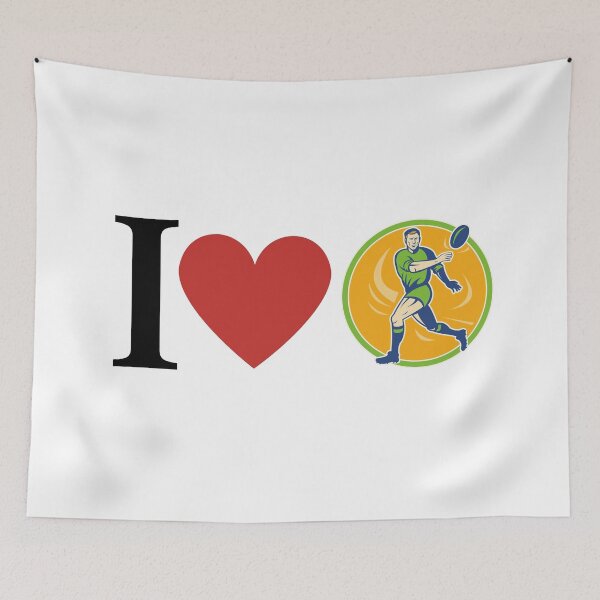 Item preview, I Love Rugby Green and Gold designed and sold by freedom4life.