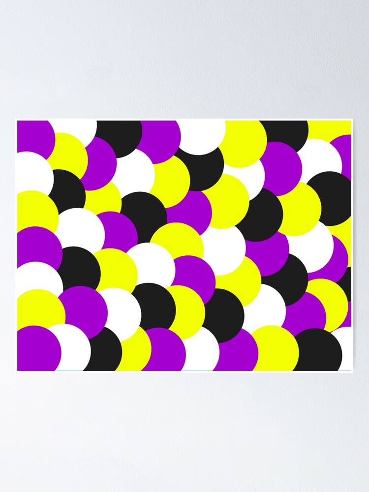 Thumbnail 1 of 3, Poster, Nonbinary themed circle pattern designed and sold by gemna117.
