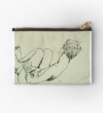 fara monoprint lying face away Studio Pouch