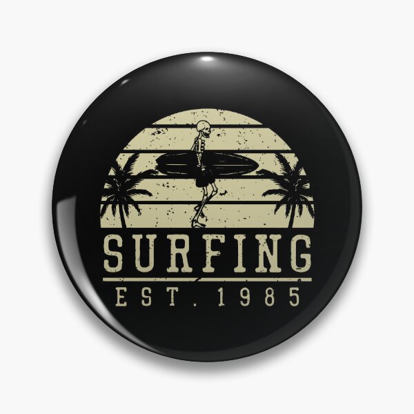 Artikelvorschau, Surfing Est 1985 mit Skeleton für Sommersaison- und Meeresliebhaber entworfen und verkauft von ORNOL.