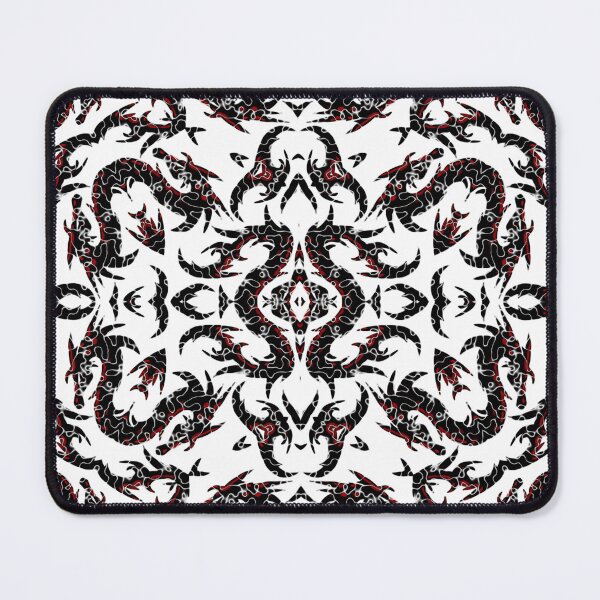 Item preview, Red And Black Metallic Mythical Dragon Chinoiserie designed and sold by DesignLust.