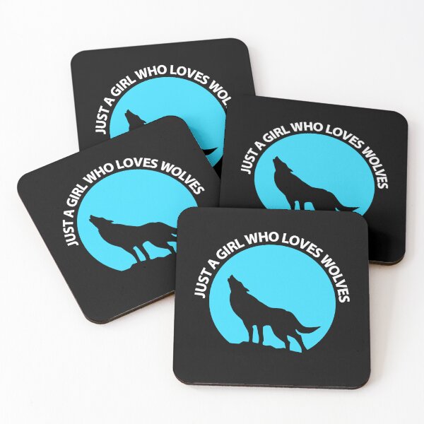 Item preview, Just a Girl Who Loves Wolves Be Brave Stay Wild Great Outdoors designed and sold by StudioTina.