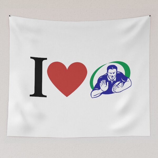 Item preview, I Love Rugby  designed and sold by freedom4life.