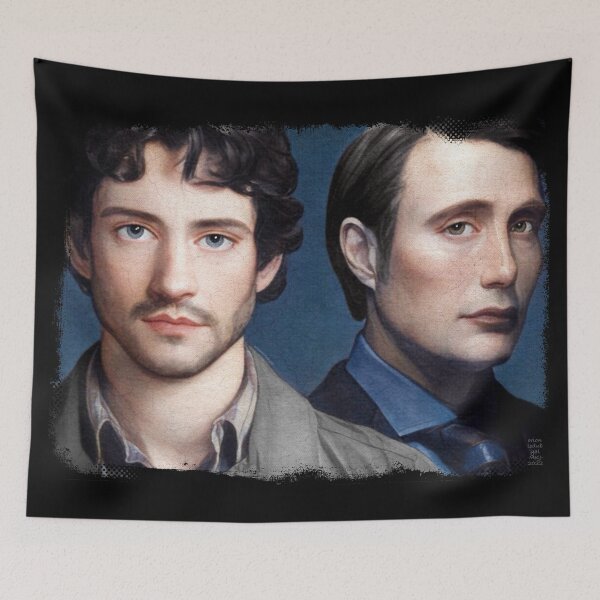 Item preview, Hannigram Hannibal and Will Graham Renaissance Canvas Texture designed and sold by orionlodubyal.