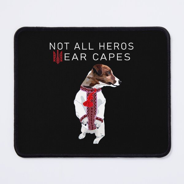 Item preview, Ukrainian Patron Dog Vyshyvanka - Not All Heros Wear Capes designed and sold by Aide.