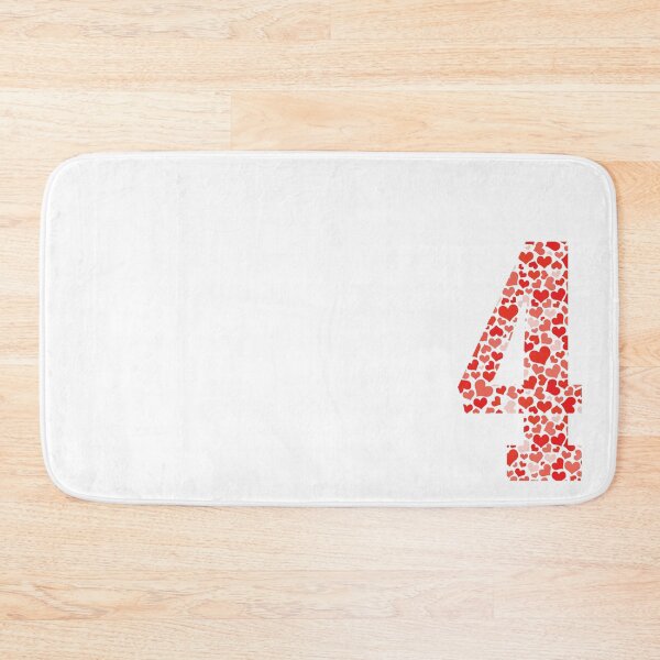 Item preview, Number 4 filled with red and pink hearts designed and sold by Rhu Creations.