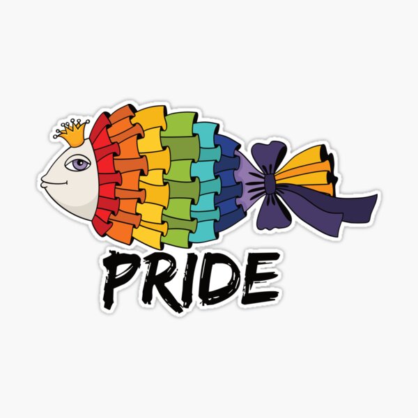 Pride Goldfish Sticker for Sale by calalassy