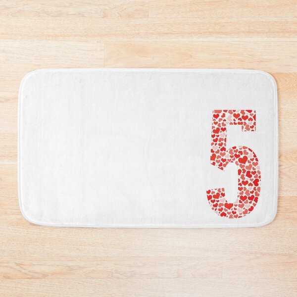 Item preview, Number 5 filled with red and pink hearts designed and sold by Rhu Creations.