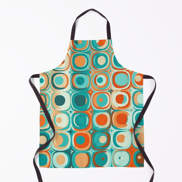 Item preview, Turquoise and Orange Dots designed and sold by Kelly Dietrich Mandala & Fractal Art.