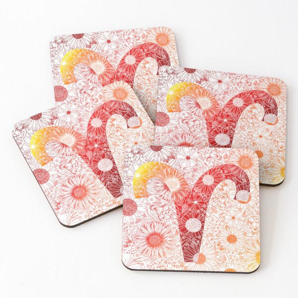 Item preview, Aries Zodiac Artwork Floral designed and sold by hofdraws.