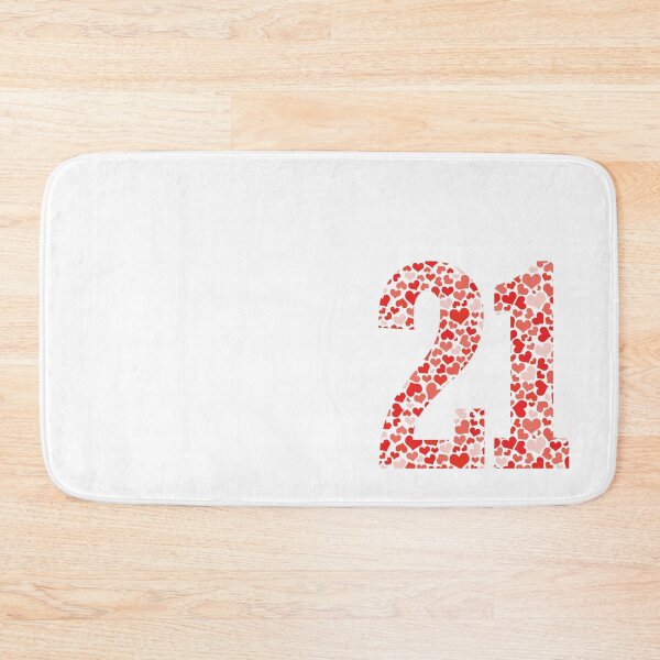 Item preview, Number 21 filled with red and pink hearts designed and sold by Rhu Creations.