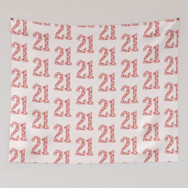 Item preview, Number 21 filled with red and pink hearts designed and sold by Rhu Creations.