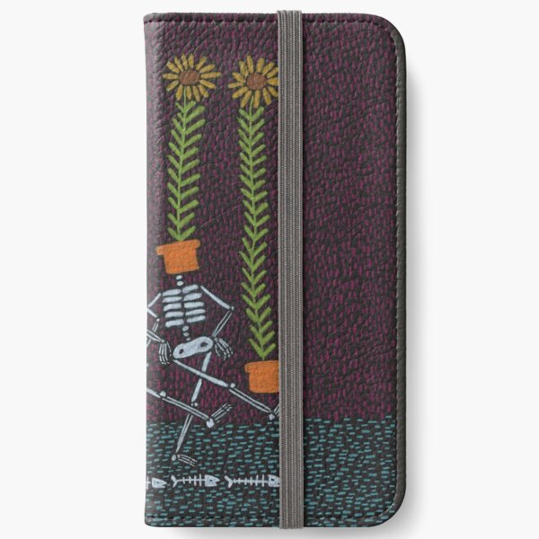 Sunflower Skeletons iPhone Wallet