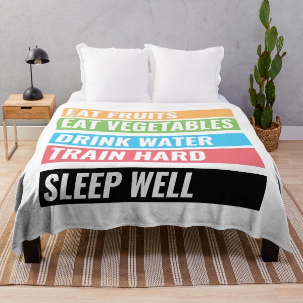 Item preview, Eat Fruits, Vegetables, Drink Water, Train Hard, Sleep Well designed and sold by ShinsenMerch.