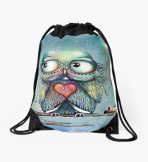 little wood owl Drawstring Bag