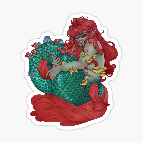 Mushroom Mermaid Sticker