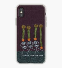Vinilo o funda para iPhone Esqueletos de girasol