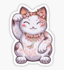 Hanami Maneki Neko: Shun Sticker