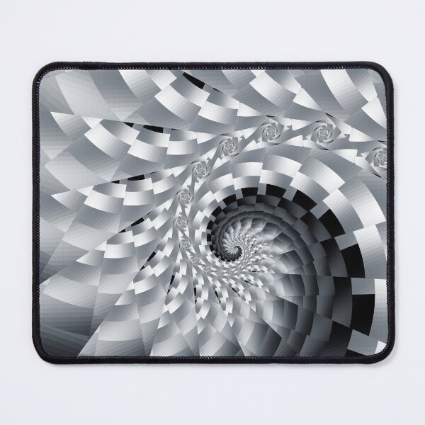 Item preview, Bladed Black and White Spiral designed and sold by Kelly Dietrich Mandala & Fractal Art.