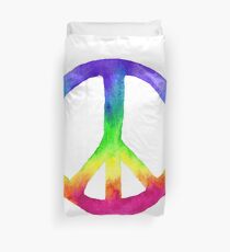 Aquarell Rainbow Tie Dye Friedenszeichen Bettbezug