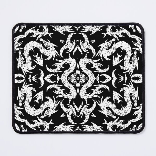 Item preview, White And Black Metallic Mythical Dragon Chinoiserie designed and sold by DesignLust.