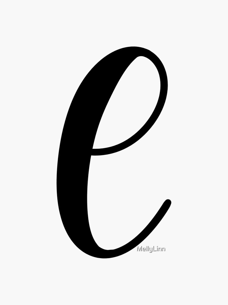 Fancy Letter E Sticker (Square) Fancy Letter E Sticker