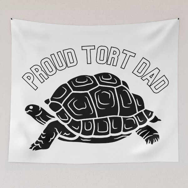 Item preview, Proud Sulcata Tortoise Dad Cartoon Print designed and sold by TeamManja.