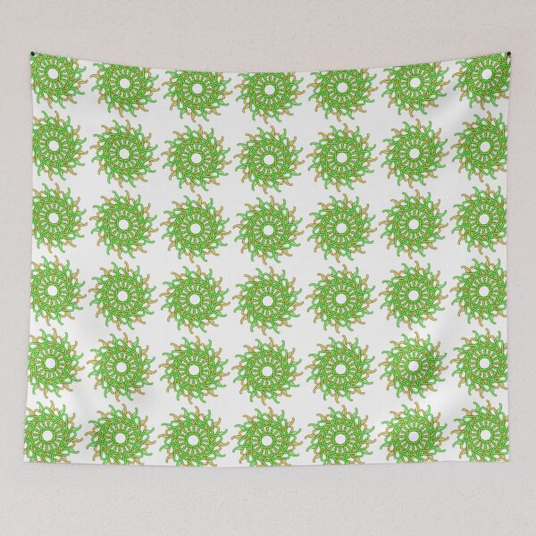Item preview, Yellow and green mandala, abstract art designed and sold by Meo Design.