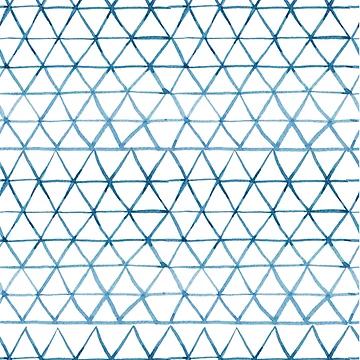 Artwork thumbnail, Indigo Geo Triangle Pattern by sofiahawk