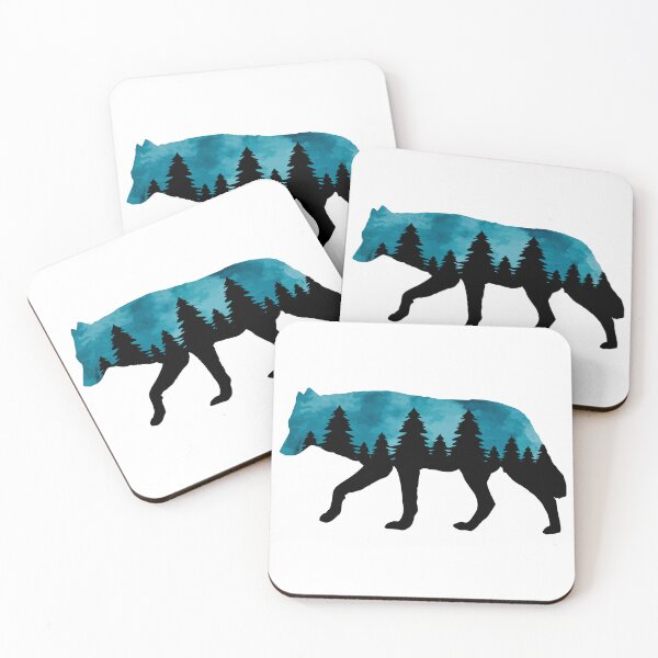 Item preview, Wolf  & Forest Silhouette | Lone Wolf | Nature | Wildlife | Outdoors designed and sold by Ravenvine.