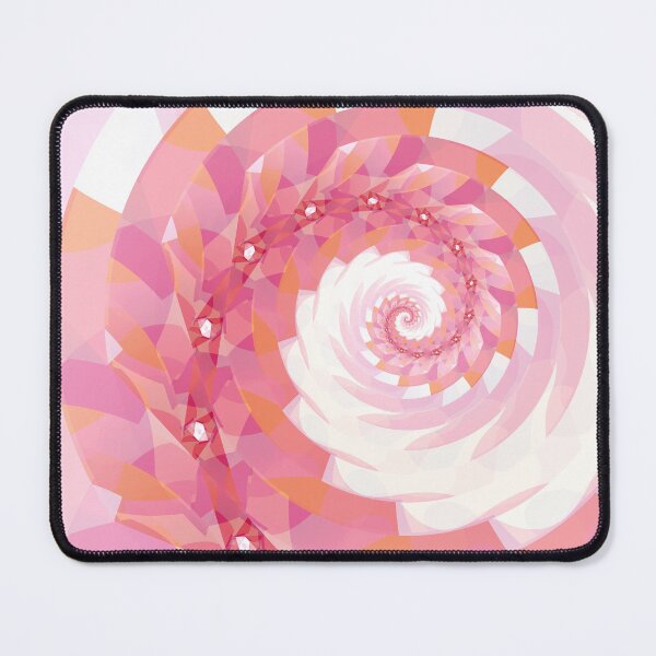 Item preview, Strawberry Pink and Tangerine Orange Spiral designed and sold by Kelly Dietrich Mandala & Fractal Art.