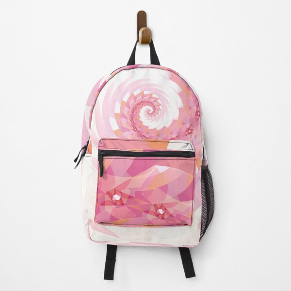 Item preview, Strawberry Pink and Tangerine Orange Spiral designed and sold by Kelly Dietrich Mandala & Fractal Art.
