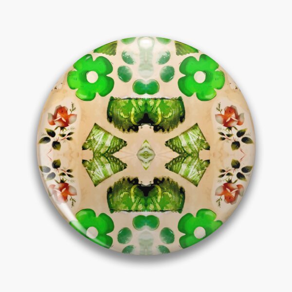 Item preview, Italian Tile in Floral and Emerald Green Pattern designed and sold by MediaArtbyMara.