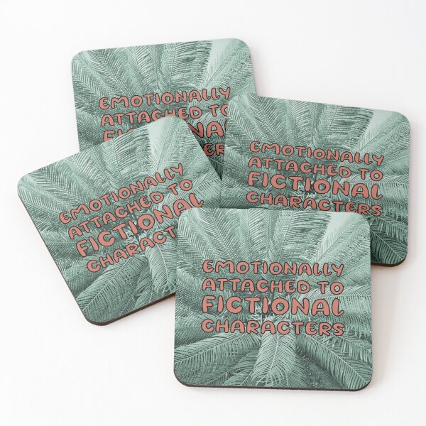 Item preview, emotionally attached to fictional characters | Funny Reading Quote with Bubbly Font designed and sold by SomeDesignThing.