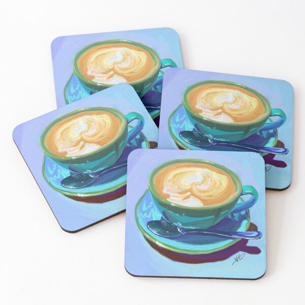 Item preview, Cappucino Alla Prima Digital Oil Painting designed and sold by Valerie Englehart.