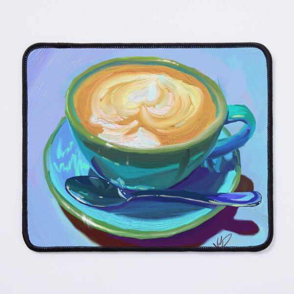 Item preview, Cappucino Alla Prima Digital Oil Painting designed and sold by Valerie Englehart.