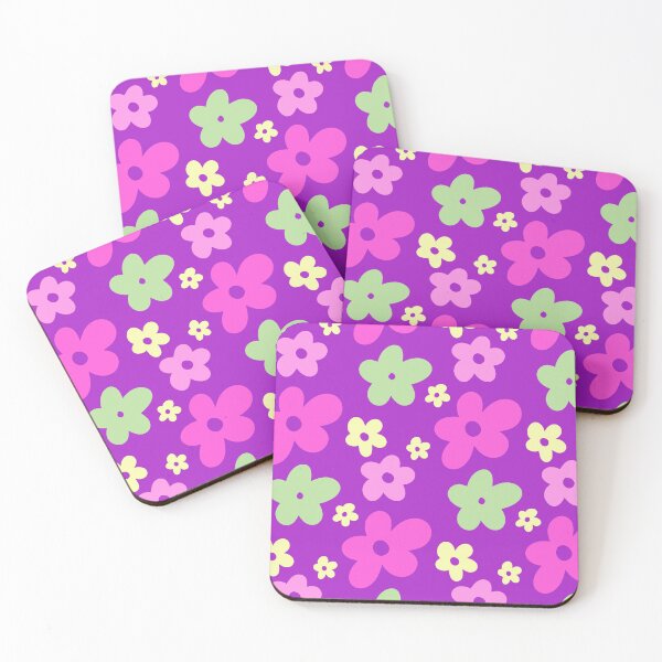 Item preview, Fun Summery 2000’s Style Floral Flower Print on a Purple Magenta Backdrop, made by EndlessEmporium  designed and sold by EndlessEmporium.