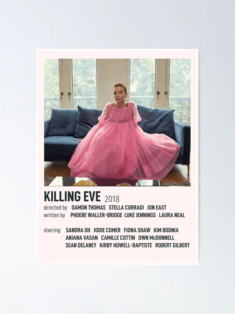 Killing Eve (fondo rosado) Póster