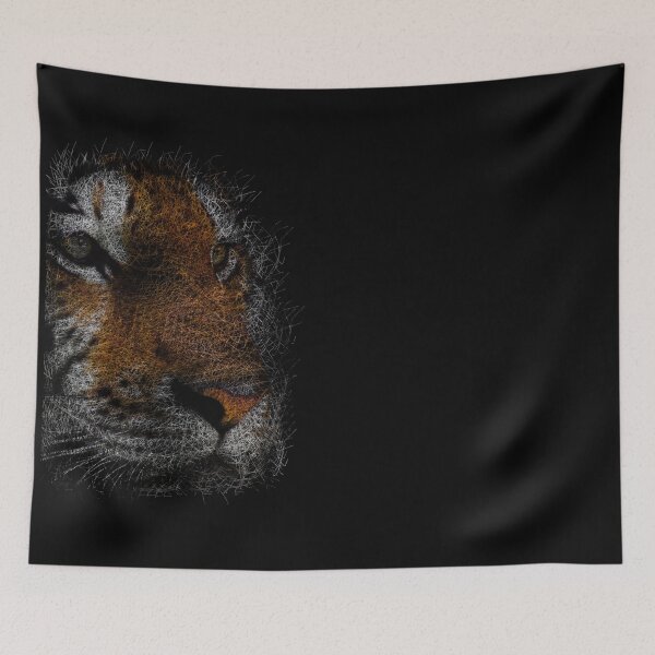 Item preview, Cool tiger scribble art designed and sold by DopeDesign111.