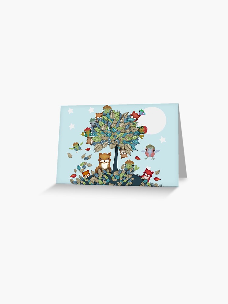 Carte De Vœux L Arbre De L Amitie Par Karin Redbubble