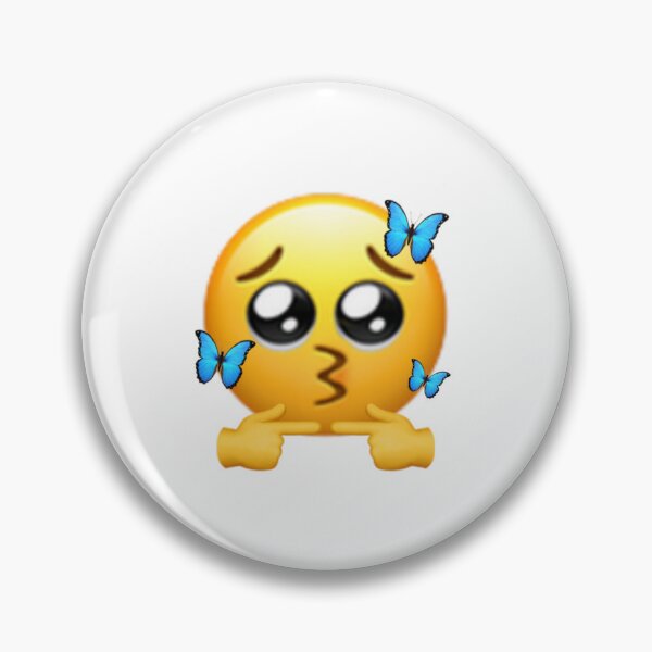 Item preview, Shy Emoji with Butterflies designed and sold by sabahnaveed.