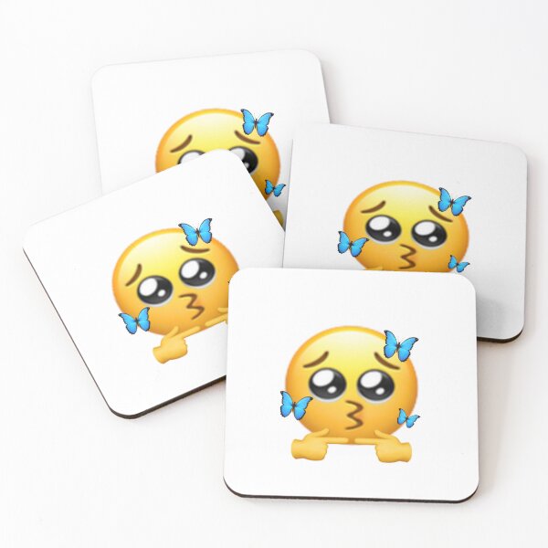 Item preview, Shy Emoji with Butterflies designed and sold by sabahnaveed.